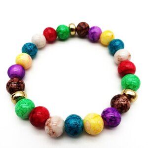 Reiki Stone Bracelet Chakra Yoga Energy Balance Minimalist Colorful Mind Healing